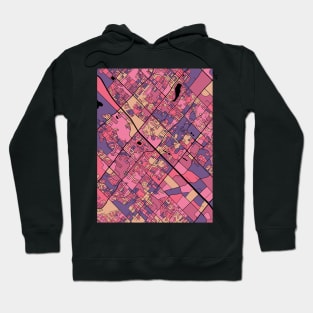 Brampton Map Pattern in Purple & Pink Hoodie